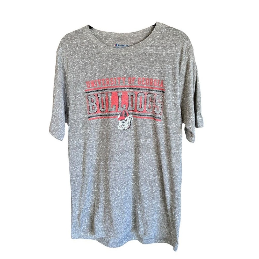 Champion Men's Gray T-Shirt‎ University of Georgia Bulldogs Size L